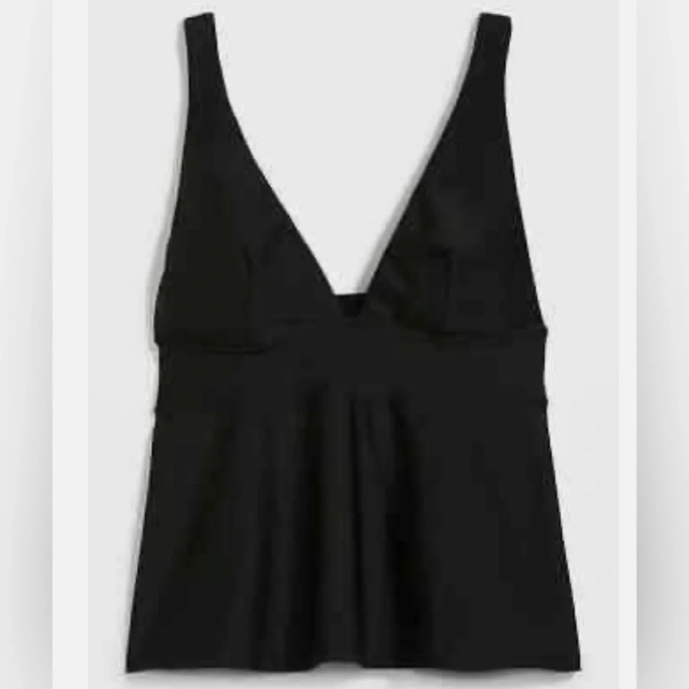 🆕 RESERVED EB Old Navy Women’s V-Neck Swing Tankini Swim Top Black S 4-6 - Picture 4 of 13
